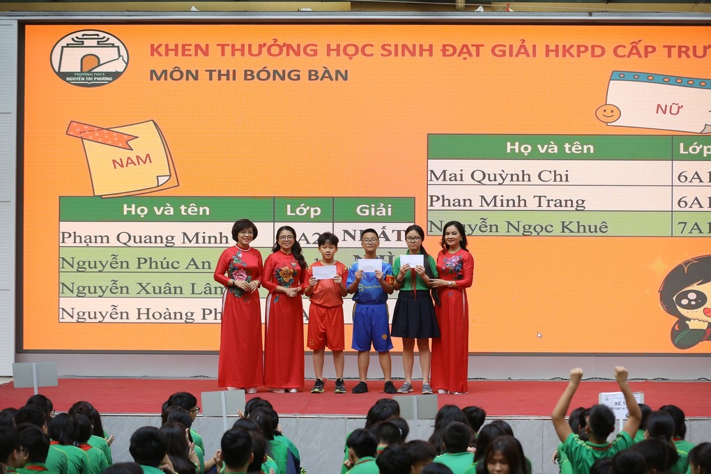 Trường THCS Nguyễn Tri Phương (Ba Đình) tổ chức trao thưởng chùm hoạt động VHVN - TDTT chào mừng kỉ niệm 40 năm Ngày nhà giáo Việt Nam 20/11.