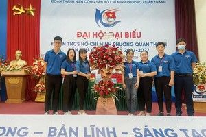 Ban chấp hành chi đoàn THCS Nguyễn Tri Phương tham dự Đại hội đại biểu Đoàn TNCS Hồ Chí Minh Phường Quán Thánh lần thứ XIII, nhiệm kì 2022 - 2027